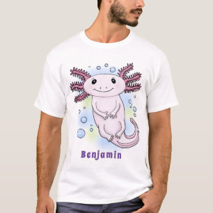 Adorable rosa axolotale Cartoon T-Shirt