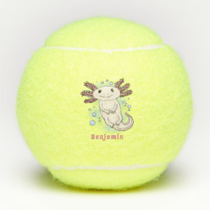 Adorable rosa axolotale Cartoon Tennisbälle