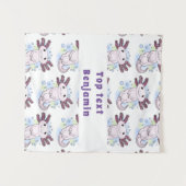 Adorable rosa axolotale Cartoon Wandteppich (Vorderseite (Horizontal))