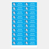 Adorable rosa axolotl Cartoon personalisiert Etiketten (Blatt)