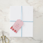Adorable Rosa Erdbeere Geschenkanhänger (Mit Garn)