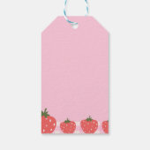 Adorable Rosa Erdbeere Geschenkanhänger (Rückseite)
