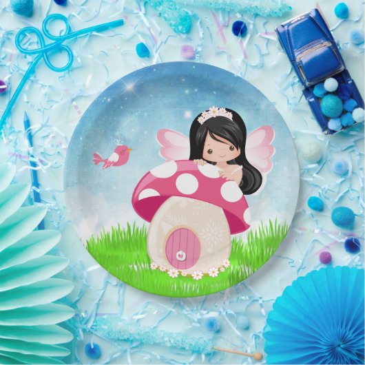 Adorable rosa Fee Pappteller (Party)