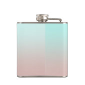 Adorable rosa Flamingos in Liebe Personalisiert Flachmann (Rückseite)