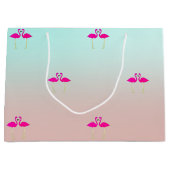 Adorable rosa Flamingos in Liebe Personalisiert Große Geschenktüte (Vorderseite)