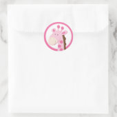 Adorable rosa Giraffen Umschlag Aufkleber oder Top (Tasche)
