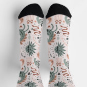 Adorable rosa Hintergrund Schönes Muster Niedlich Socken (Oben)