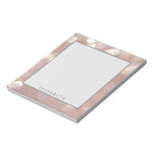Adorable Rose Gold Buke moderne personalisiert Notizblock (Rotiert)