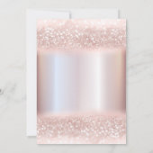 Adorable Rose Goldglatter Kalligraphie Einladung (Rückseite)
