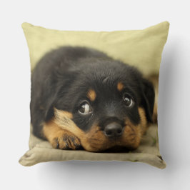 Adorable Rottweiler Puppy Kissen