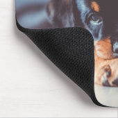Adorable Rottweiler Welpenschweif Mousepad (Ecke)