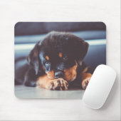 Adorable Rottweiler Welpenschweif Mousepad (Mit Mouse)