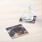 Adorable Rottweiler Welpenschweif Rechteckiger Pappuntersetzer (Vor Ort)