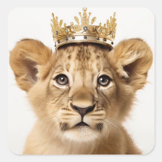 Adorable Royal Dress Up King Lion Sticker (Vorderseite)