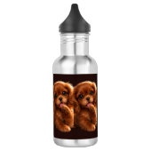 Adorable Ruby Cavalier Spaniel Edelstahlflasche (Links)