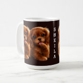 Adorable Ruby Cavalier Spaniel Kaffeetasse (Vorderseite Links)