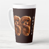 Adorable Ruby Cavalier Spaniel Milchtasse (Linke Ecke)