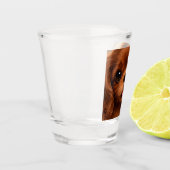 Adorable Ruby Cavalier Spaniel Schnapsglas (Links)