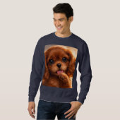 Adorable Ruby Cavalier Spaniel Sweatshirt (Vorne ganz)