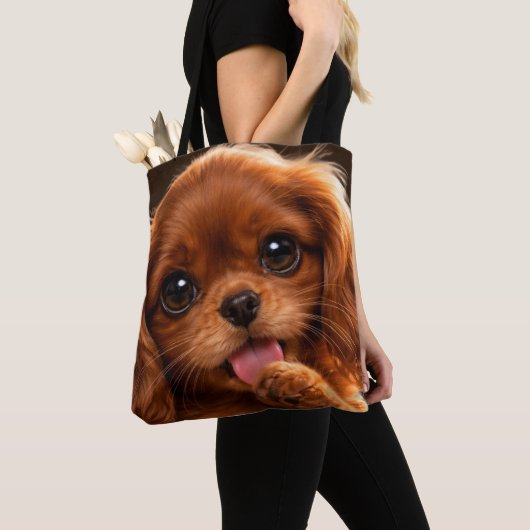 Adorable Ruby Cavalier Spaniel  Tasche (Von Nahem)