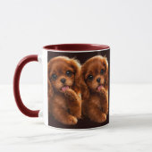 Adorable Ruby Cavalier Spaniel Tasse (Links)