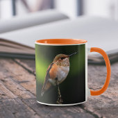 Adorable Rufous Hummingbird auf dem Zweig Tasse