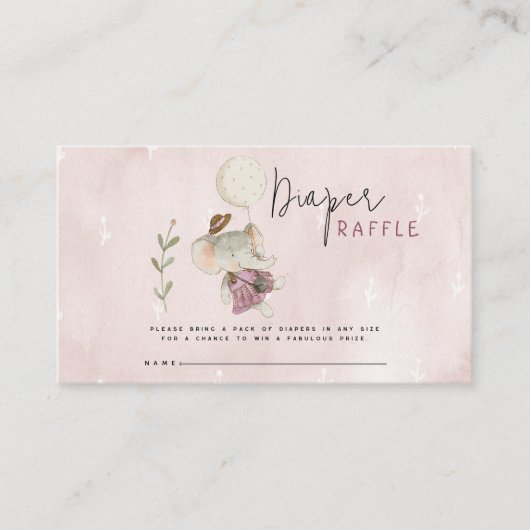 Adorable Rustic Boho Babydusche Elefant Begleitkarte (Vorderseite)