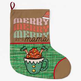 Adorable rustikale lustige Elf Frohe Weihnachten G Großer Weihnachtsstrumpf