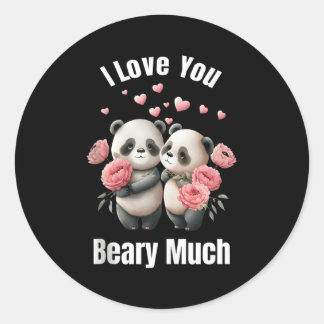 Adorable 's Day Panda I Liebe, dass Sie viel zu se Runder Aufkleber
