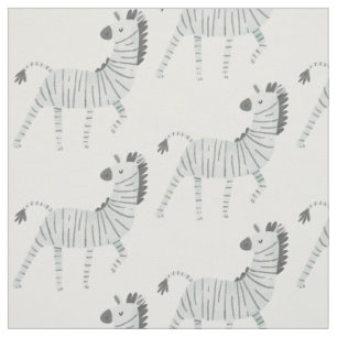 Adorable Safari Muster zebra Wildtiere grau Stoff