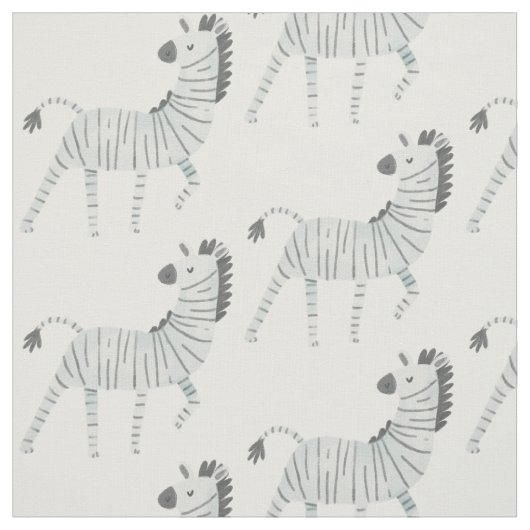 Adorable Safari Muster zebra Wildtiere grau Stoff (Muster)