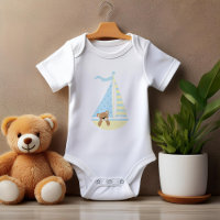 Adorable Sailboat Baby Bear