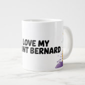 "Adorable Saint Bernard mit Sonnenblumen Jumbo-Tasse (Vorderseite Rechts)