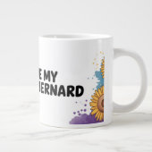 "Adorable Saint Bernard mit Sonnenblumen Jumbo-Tasse (Rechts)