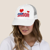 Adorable Samoa Flag Herz Patriotic Truckerkappe (Beispiel)