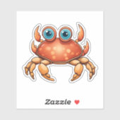 Adorable Sand Crab Wasserdicht Aufkleber (Blatt)