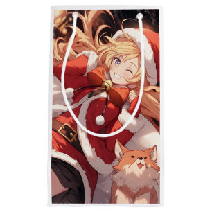 Adorable Santa Anime Girl Tasche für Geschenke und Kleine Geschenktüte
