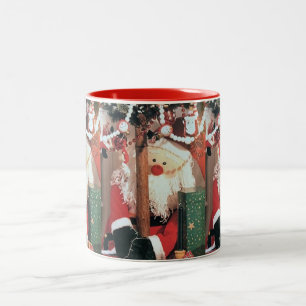 **ADORABLE SANTA CLAUS** CHRISTMAS ZWEIFARBIGE TASSE