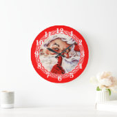 Adorable Santa Claus Große Wanduhr (Zuhause)