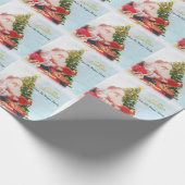 Adorable Santa Claus Pine Tree Weihnachten Geschenkpapier (Ecke)