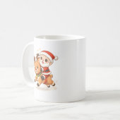 Adorable Santa & Reindeer Christmas Mug Kaffeetasse (Vorderseite Links)