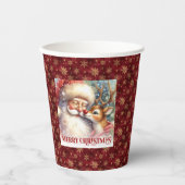 Adorable Santa Rudolph Cups for Kids Christmas Pappbecher (Vorderseite)