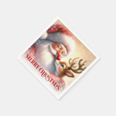Adorable Santa Rudolph Festive Party Napkins Serviette (Ecke)