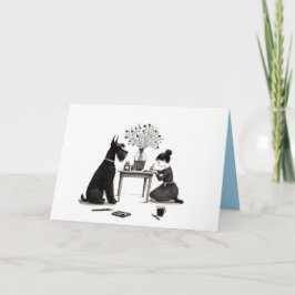 Adorable Schnauzer Card Karte