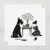 Adorable Schnauzer Card Mitteilungskarte (Vorne/Hinten)