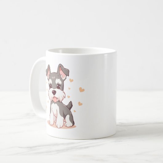 Adorable Schnauzer Puppy-Tasse Kaffeetasse (Vorderseite Links)