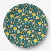 Adorable Schnecke Pilz Schmetterling Niedlich BABY Pappteller (Vorderseite)