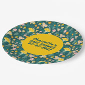 Adorable Schnecke Pilz Schmetterling Niedlich BABY Pappteller (Schrägansicht)