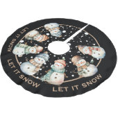 ADORABLE SCHNEEFRAU, LASS ES ZEIGEN CHRISTMAS POLYESTER WEIHNACHTSBAUMDECKE (Schrägansicht)