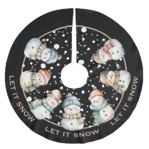 ADORABLE SCHNEEFRAU, LASS ES ZEIGEN CHRISTMAS POLYESTER WEIHNACHTSBAUMDECKE